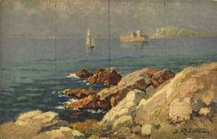 CPA Fantaisie Illustrateur Robert Paysage