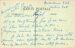 VINTAGE POSTCARD Militaria Hospital One day of evacuation 1917