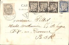 CPA Folklore Type de Catalane La Chirritade al Poual La regalade a la cruche Timbres Taxe