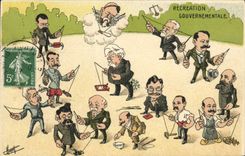 CPA Politique Satirique Recreation gouvernementale 