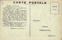 CPA Politique Satirique Inegalite Iniquite Sterilite Balance Electorale