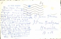 VINTAGE POSTCARD Ball Basque In the Basque Country Chistera