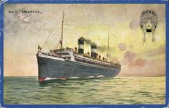 VINTAGE POSTCARD Boat America Steamer