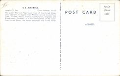 CPA Bateau Paquebot SS America 