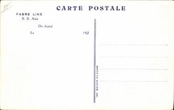 CPA Bateau Paquebot Fabre Line SS Asia