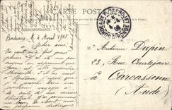 VINTAGE POSTCARD Boat Steamer Bordeaux Landing of the Amazon