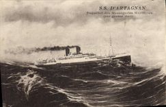 VINTAGE POSTCARD Boat Steamer S D' Artagnan Maritime Transport