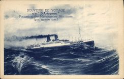 CPA Bateau Paquebot SS D'Artagnan Messageries Maritimes 
