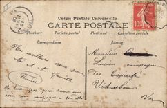 VINTAGE POSTCARD Fantasy First name Marie Child