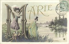CPA Fantaisie Prenom Marie