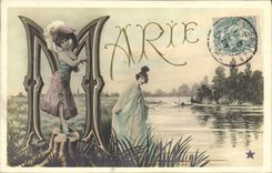 CPA Fantaisie Prenom Marie