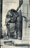 CPA Elephant Chambery Fontaine des Elephants 