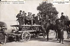 VINTAGE POSTCARD Militaria Saint-Die before the German occupation With the collar of Saales German Deserters