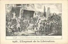 CPA Militaria 1792 1918 Enrolement des volontaires Emprunt de la liberation
