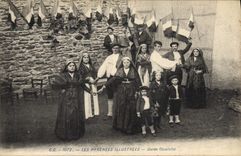 CPA Folklore Pyrenees Danse Ossaloise