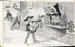 CPA Politique Satirique La serenade de l'Hidalgo Alphonse XIII Loubet