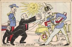 CPA Politique Satirique Viens Totor 