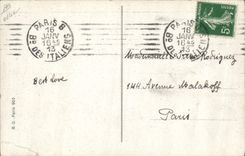 VINTAGE POSTCARD Political Satirist Fallieres Ass Marianne Mule