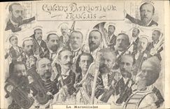 CPA Politique Satirique Concert patriotique Francais La Marseillaise Deroulede 