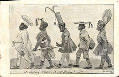 CPA Politique Satirique La maison civile et militaire 