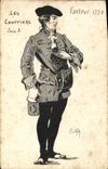 CPA Les courriers Facteur 1730