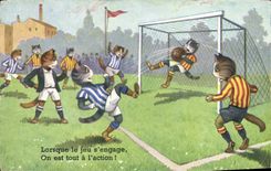 CPA Football Illustrateur Jean Chaperon