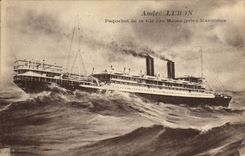 CPA Bateau Andre Lebon Paquebot de la Cie des Messageries Maritimes 