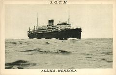 VINTAGE POSTCARD Boat SGTM Alsina Mendoza