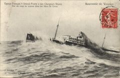 CPA Bateau Vapeur francais Amiral Ponty des Chargeurs Reunis 