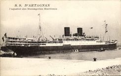 CPA Bateau SS d'Artagnan Paquebot des Messageries Maritimes 