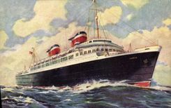 CPA Bateau Paquebot SS America