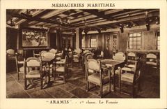 CPA Bateau Messageries Maritimes Aramis 1ere classe Fumoir Tabac