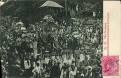 CPA Elephant The perahera Celon Sri Lanka 