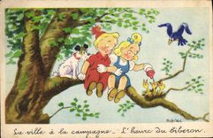 CPA Fantaisie Illustrateur Rob Nel Chien 