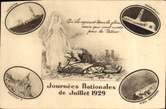CPA Militaria Journees nationales Juillet 1929 Lorette Douaumont Domans Vieil Armand