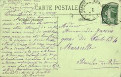 VINTAGE POSTCARD Coach Surroundings of Cauterets On the road of the Bridge of Spain Horse