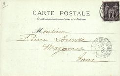 Coche de la POSTAL de la VENDIMIA los trajes de Pyrenees del país