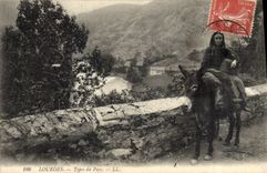 CPA Lourdes Types du pays Ane Mule 