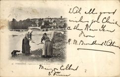 CPA Pyrenees Laveuses au bord du GAve 