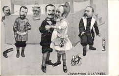 CPA Politique Satirique L'invitation a la valse