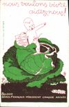 VINTAGE POSTCARD Politique Satirist 80.000 French babies perish each year Choux Human rights and of the citizen