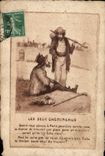 VINTAGE POSTCARD Political Satirist the two chemineaux ones
