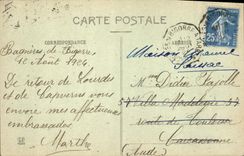 Pico de la astronomía de la POSTAL de la VENDIMIA del sur de Bigorre el observatorio y el panorama en la cadena central