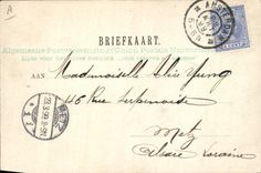 VINTAGE POSTCARD Koningin Wilhelmina Chart 1899