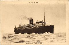 CPA Bateau Paquebot Alsina SGTM