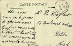 VINTAGE POSTCARD Boat Steamer of the Maritime Transport Andre Lebon