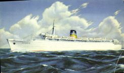 VINTAGE POSTCARD Boat Arkadia Steamer