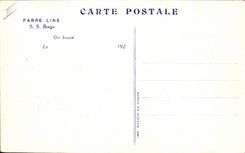 CPA Bateau Paquebot Fabre Line SS Braga