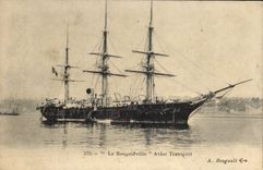 VINTAGE POSTCARD Boat Bougainville Sloop Transport