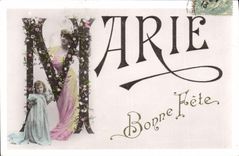 CPA Fantaisie Prenom Marie